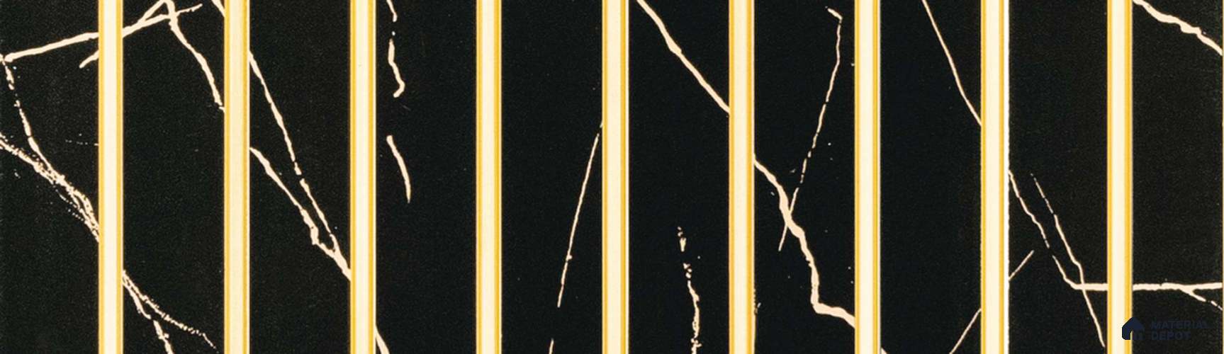 PN 07307 Marble Look Louver 9.5 ft x 1 ft Texture Finish  - 8 mm | Suitable for Feature Wall, TV Unit & Living Room