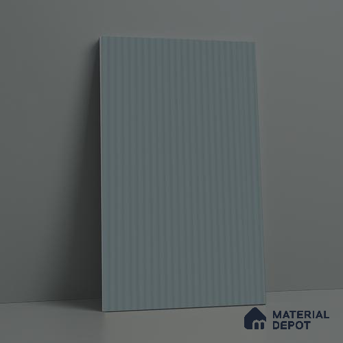 Slate Blue Fluted Solid Color LM 18366 8 ft x 4 ft Texture Finish Decorative Laminate - 1.25 mm | Suitable for TV Unit,Wardrobe, Kitchen Cabinets