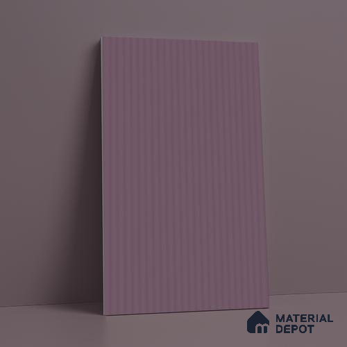 Deep Lavender Fluted Solid Color LM 18367 8 ft x 4 ft Texture Finish Decorative Laminate - 1.25 mm | Suitable for TV Unit,Wardrobe, Kitchen Cabinets