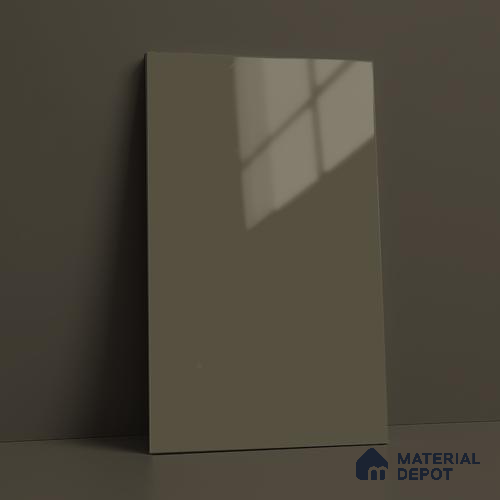 Musk Grey Solid Color Acrylic Laminate LM 24530 8 ft x 4 ft High Gloss Finish - 1.5 mm | Matching Edgeband code - EB 02092 | Suitable for Living Room, Kitchen, Office