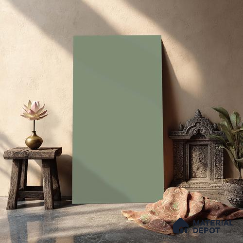Green Solid Colors look LM 23969 Pale Sage Green  8 ft x 4 ft Matte Finish Decorative Laminate - 1 mm | Suitable for Living Room, Kitchen, Office