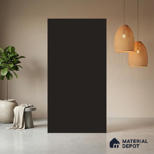 Brown Solid Colors look Ferrero 1E168 SMT Deep Espresso Grey 8 ft x 4 ft Satin Matt Finish Decorative Laminate - 1 mm | Suitable for Living Room, Kitchen, Office | Matching Rehau Edgeband Code - (757)