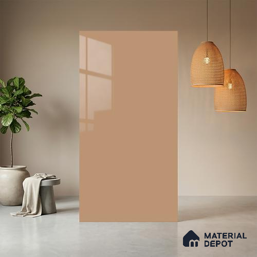 Rose Whisper Solid Colors Look HG 927 8 ft x 4 ft High Gloss Finish Decorative Laminate - 1 mm | Suitable for Living Room, Kitchen, Office