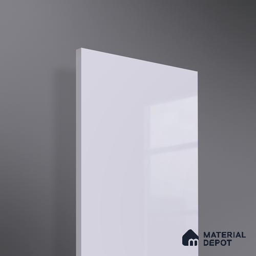 White Solid Colors Look HG 901 8 ft x 4 ft High Gloss Finish Decorative Laminate - 1 mm | Suitable for Living Room, Kitchen, Office