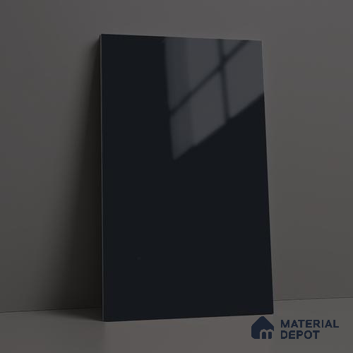 LM 21070 Midnight Navy High Gloss Finish 8 ft x 4 ft Decorative Laminate - 1 mm | Suitable for Living Room, Kitchen, Office