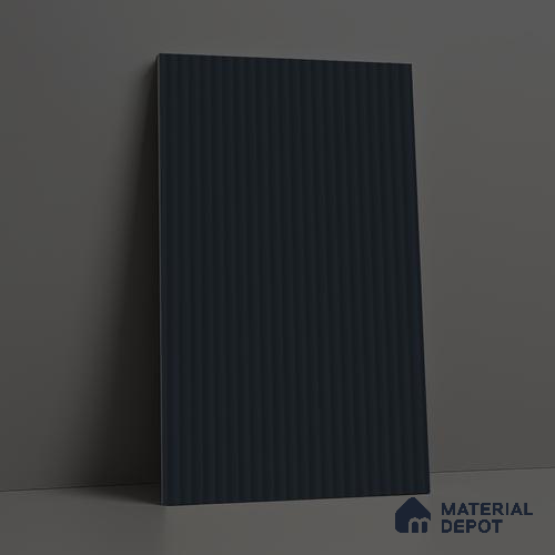 Fluted Solid Color Look LM 21070 E Midnight Navy Bamboo Texture Finish 8 ft x 4 ft Decorative Laminate - 1 mm | Suitable for TV Unit, Wardrobe, Kitchen Cabinets