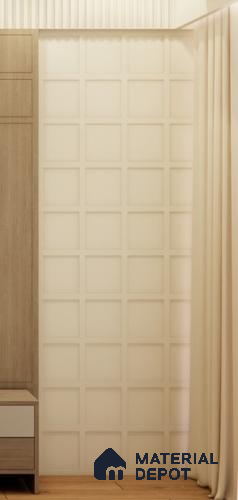 HR 00378 Soft Beige Checkered 7.5 ft x 3 ft CNC Made HDHMR - 12 mm