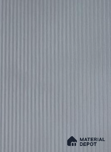 Medium Grey Fluted Solid Color look LM 25172 8 ft x 4 ft Texture Finish Decorative Laminate - 1 mm | Suitable for Living Room, Kitchen, Office