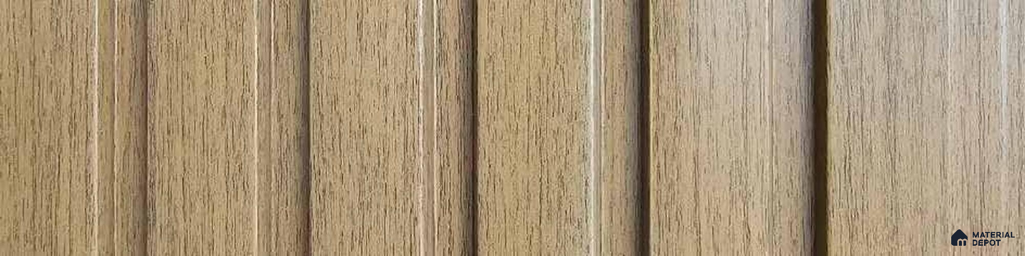 PN 07671 Wood Look Louver 9.5 ft x 0.83 ft Texture Finish - 10 mm | Suitable for Feature Wall, TV Unit & Living Room