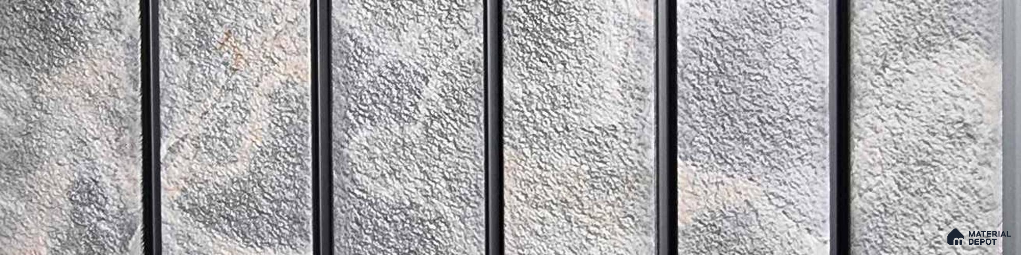 PN 07681 Stone Look Louver 9.5 ft x 0.83 ft Texture Finish - 10 mm | Suitable for Feature Wall, TV Unit & Living Room
