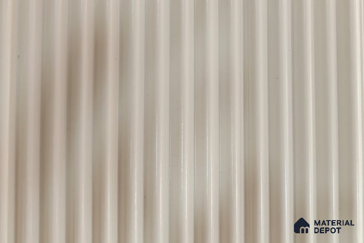 Beige Plain Colour Louver PN 02569 9 ft x 4.9 inch Charcoal Panel - 8 mm | Suitable for Feature Wall, TV Unit & Living Room | Width is Subjected to 5% Variation