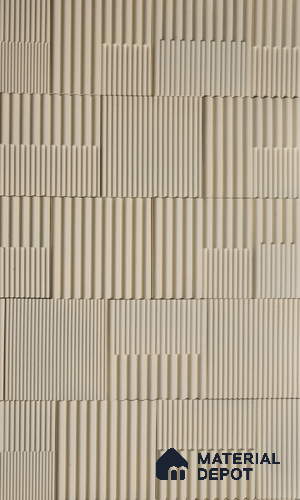 Flute Fusion Sand Stone WL 00435 D Concrete Panel 1 ft x 1 ft - 30 mm