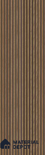 Brown Wooden Louver PN 05660 8 ft x 5 inch Charcoal Panel - 10 mm | Suitable for Feature Wall, TV Unit & Living Room | Width is Subjected to 5% Variation