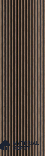 Brown Wooden Louver PN 05661 8 ft x 5 inch Charcoal Panel - 10 mm | Suitable for Feature Wall, TV Unit & Living Room | Width is Subjected to 5% Variation