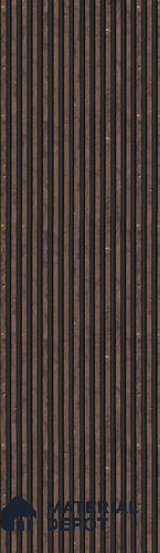 Brown Wooden Louver PN 05664 8 ft x 5 inch Charcoal Panel - 10 mm | Suitable for Feature Wall, TV Unit & Living Room | Width is Subjected to 5% Variation