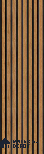 Brown Wooden Louver PN 05666 8 ft x 5 inch Charcoal Panel - 10 mm | Suitable for Feature Wall, TV Unit & Living Room | Width is Subjected to 5% Variation