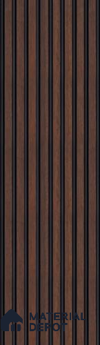 Brown Wooden Louver PN 05667 8 ft x 5 inch Charcoal Panel - 10 mm | Suitable for Feature Wall, TV Unit & Living Room | Width is Subjected to 5% Variation