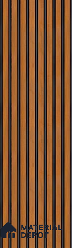 Brown Wooden Louver PN 05668 8 ft x 5 inch Charcoal Panel - 10 mm | Suitable for Feature Wall, TV Unit & Living Room | Width is Subjected to 5% Variation