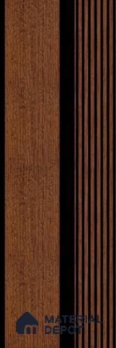 Brown Wooden Louver PN 05613 8 ft x 5 inch Charcoal Panel - 12 mm | Suitable for Feature Wall, TV Unit & Living Room | Width is Subjected to 5% Variation