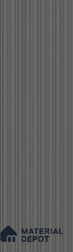 Grey Plain Colour Louver PN 05675 8 ft x 5 inch Charcoal Panel - 10 mm | Suitable for Feature Wall, TV Unit & Living Room | Width is Subjected to 5% Variation