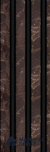Grey Wooden Louver PN 05607 8 ft x 5 inch Charcoal Panel - 12 mm | Suitable for Feature Wall, TV Unit & Living Room | Width is Subjected to 5% Variation
