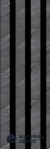 Grey Stone Louver PN 05610 8 ft x 5 inch Charcoal Panel - 12 mm | Suitable for Feature Wall, TV Unit & Living Room | Width is Subjected to 5% Variation