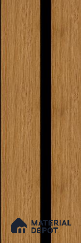 Brown Wooden Louver PN 05615 8 ft x 5 inch Charcoal Panel - 12 mm | Suitable for Feature Wall, TV Unit & Living Room | Width is Subjected to 5% Variation