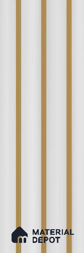 White Plain Colour Louver PN 05611 8 ft x 5 inch Charcoal Panel - 12 mm | Suitable for Feature Wall, TV Unit & Living Room | Width is Subjected to 5% Variation