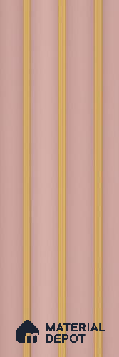 Pink Plain Colour Louver PN 05612 8 ft x 5 inch Charcoal Panel - 12 mm | Suitable for Feature Wall, TV Unit & Living Room | Width is Subjected to 5% Variation