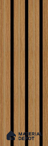 Brown Wooden Louver PN 05586 8 ft x 5 inch Charcoal Panel - 12 mm | Suitable for Feature Wall, TV Unit & Living Room | Width is Subjected to 5% Variation