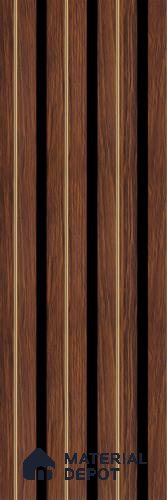 Brown Wooden Louver PN 05587 8 ft x 5 inch Charcoal Panel - 12 mm | Suitable for Feature Wall, TV Unit & Living Room | Width is Subjected to 5% Variation