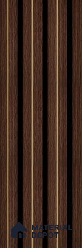 Brown Wooden Louver PN 05588 8 ft x 5 inch Charcoal Panel - 12 mm | Suitable for Feature Wall, TV Unit & Living Room | Width is Subjected to 5% Variation