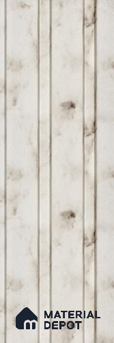 White Marble Louver PN 05592 8 ft x 5 inch Charcoal Panel - 12 mm | Suitable for Feature Wall, TV Unit & Living Room | Width is Subjected to 5% Variation