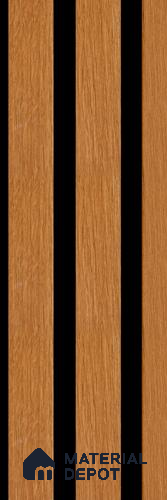 Brown Wooden Louver PN 05597 8 ft x 5 inch Charcoal Panel - 12 mm | Suitable for Feature Wall, TV Unit & Living Room | Width is Subjected to 5% Variation