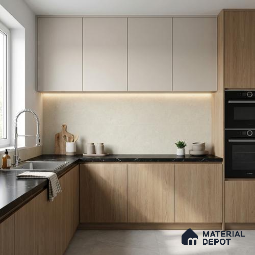 Moroccan Wall & Floor Light Tile TL 11680 Sandstone Mist 1 ft x 1 ft Ceramic Matte Finish Tile - 10 mm | Suitable For Bathroom, Balcony & Kitchen Backsplash