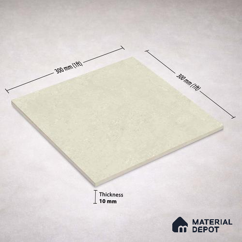 Moroccan Wall & Floor Light Tile TL 11680 Sandstone Mist 1 ft x 1 ft Ceramic Matte Finish Tile - 10 mm | Suitable For Bathroom, Balcony & Kitchen Backsplash