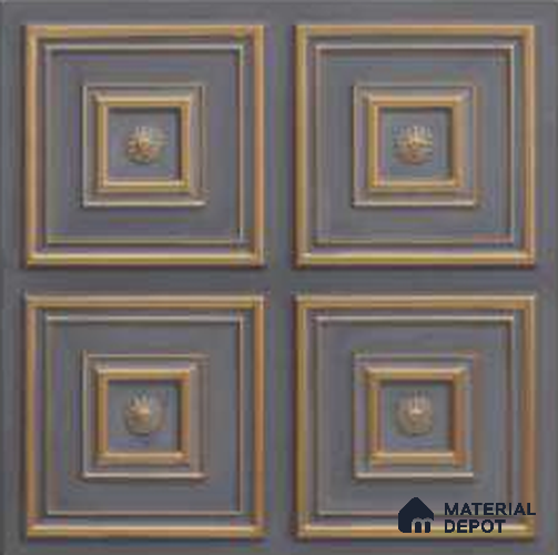 112 Royal Gray 2 ft x 2 ft Decorative Ceiling Tile - 6 mm