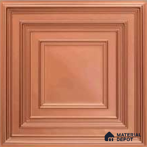 222 Copper 2 ft x 2 ft Decorative Ceiling Tile - 6 mm