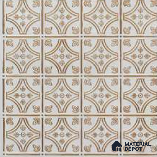 345 Antique White 2 ft x 2 ft Decorative Ceiling Tile - 6 mm