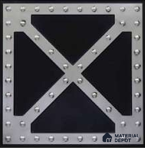331 Antique Silver 2 ft x 2 ft Decorative Ceiling Tile - 6 mm