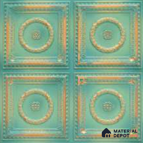 318 Vintage Tin 2 ft x 2 ft Decorative Ceiling Tile - 6 mm