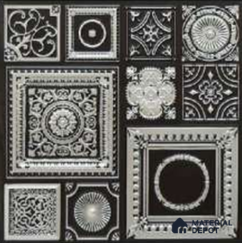 298 Antique Silver 2 ft x 2 ft Decorative Ceiling Tile - 6 mm