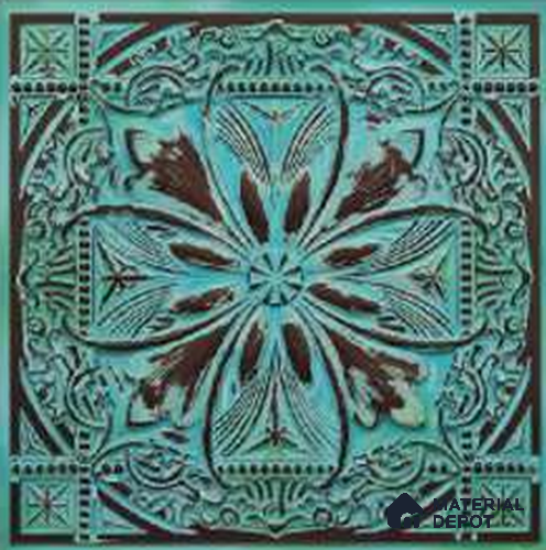 337 Medieval Blue 2 ft x 2 ft Decorative Ceiling Tile - 6 mm