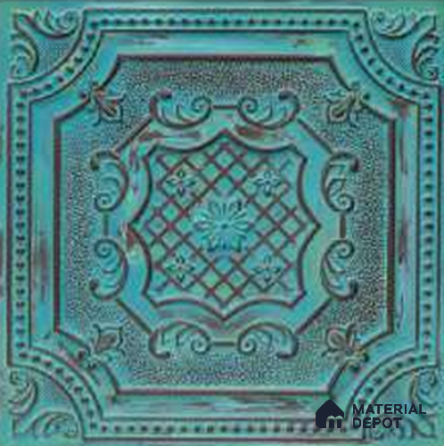258 Medieval Blue 2 ft x 2 ft Decorative Ceiling Tile - 6 mm
