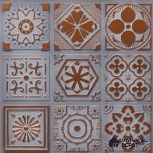 348 Royal Grey 2 ft x 2 ft Decorative Ceiling Tile - 6 mm