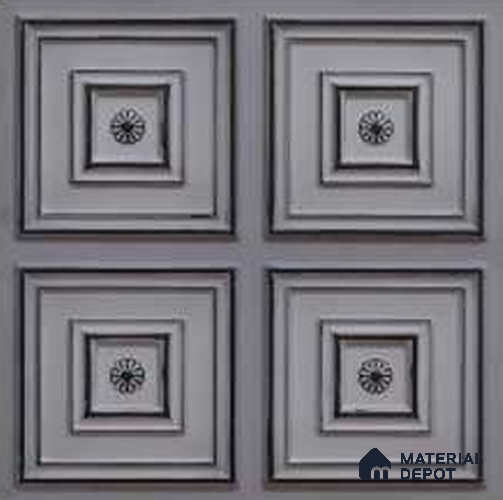 112 Royal Black 2 ft x 2 ft Decorative Ceiling Tile - 6 mm