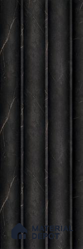 Black Marble Louver PN 05582 8 ft x 5 inch Charcoal Panel - 12 mm | Suitable for Feature Wall, TV Unit & Living Room | Width is Subjected to 5% Variation
