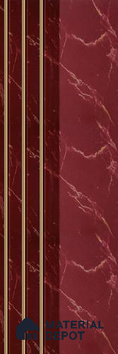Red Marble Louver PN 05599 8 ft x 5 inch Charcoal Panel - 12 mm | Suitable for Feature Wall, TV Unit & Living Room | Width is Subjected to 5% Variation