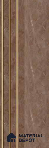 Brown Stone Louver PN 05600 8 ft x 5 inch Charcoal Panel - 12 mm | Suitable for Feature Wall, TV Unit & Living Room | Width is Subjected to 5% Variation