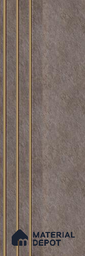 Brown Stone Louver PN 05602 8 ft x 5 inch Charcoal Panel - 12 mm | Suitable for Feature Wall, TV Unit & Living Room | Width is Subjected to 5% Variation